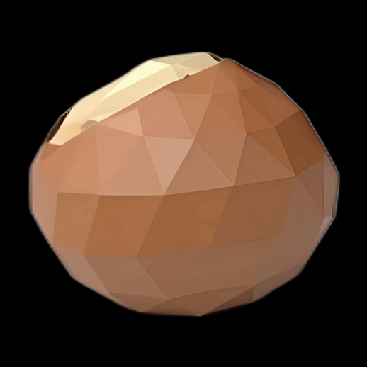 Sphère polygonale 3D couleur terre
