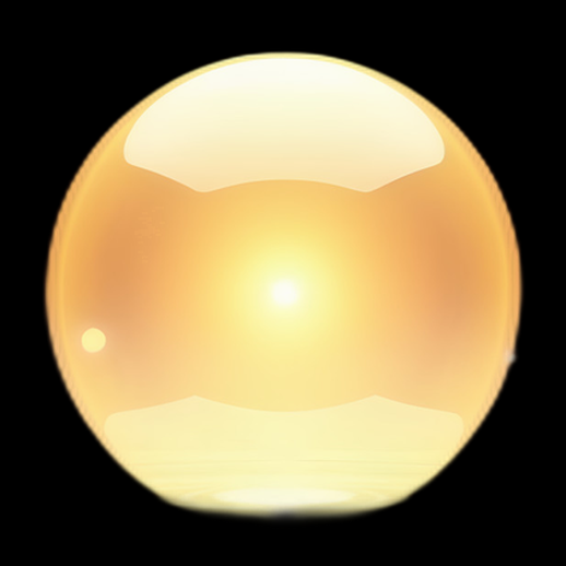 Sphère dorée brillante 3D
