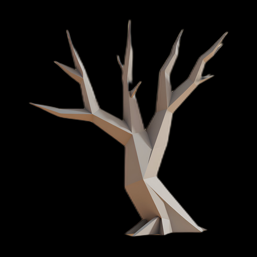 Arbre 3D Stylisé et Minimaliste