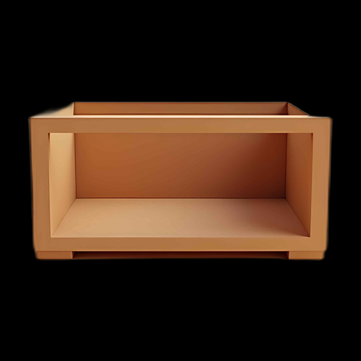 Étagère cube 3D couleur terre