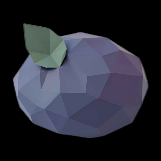 Myrtille low poly 3D