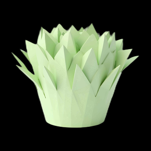 Succulente verte géométrique 3D - modele 3D gratuit