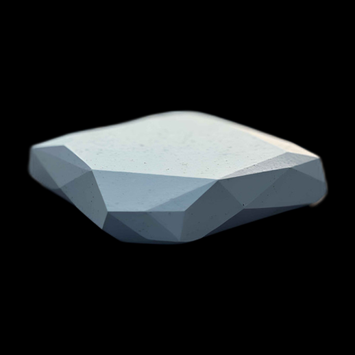 Plateau géométrique gris en 3D