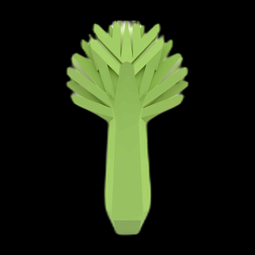 Arbre stylisé vert en 3D