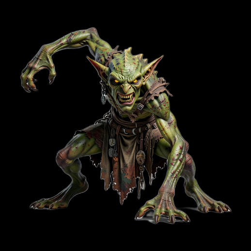 Creature gobelin 3D gratuit monstre fantasy detaille