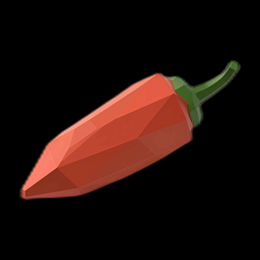 Piment rouge 3D Low Poly