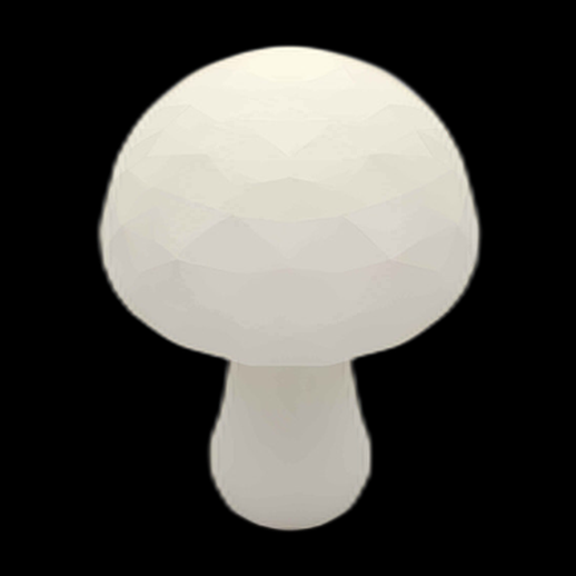 Champignon 3D blanc stylisé