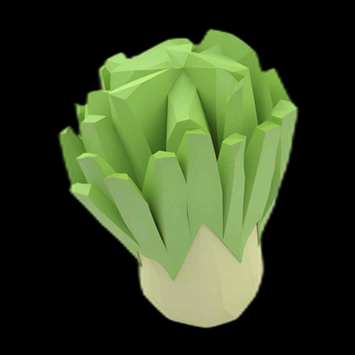 Salade Iceberg 3D Low Poly