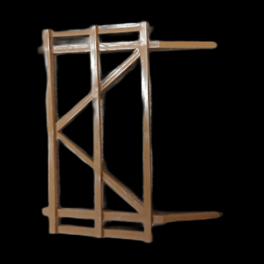 Structure echafaudage bois 3D gratuit realiste