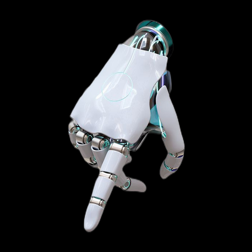 Main robotique futuriste 3D gratuit blanche