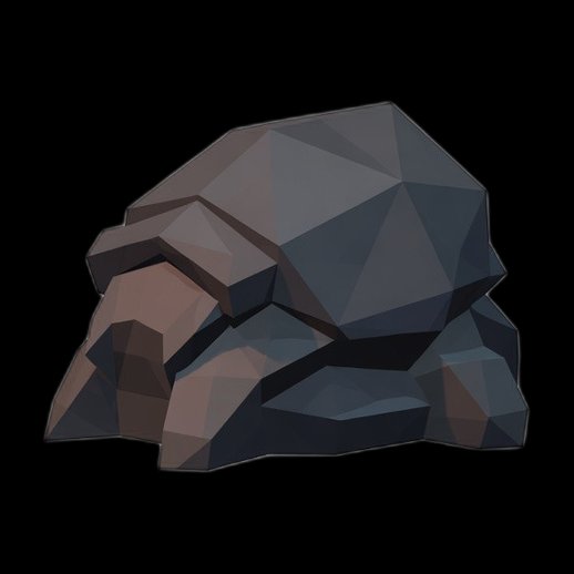 Rocher low poly 3D gratuit stylise