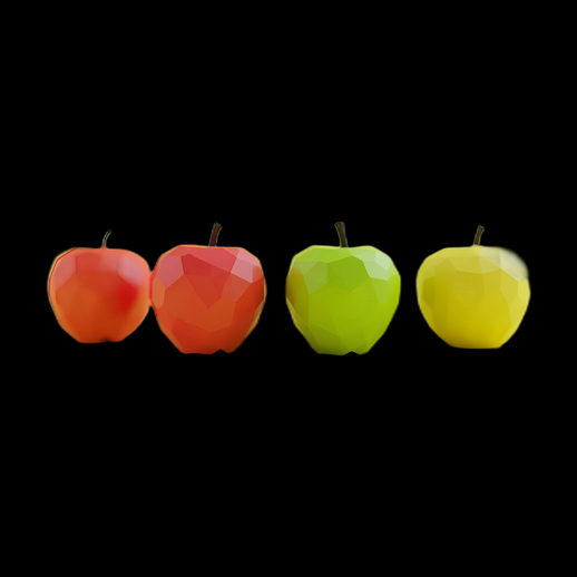 Pommes polygonales en 3D