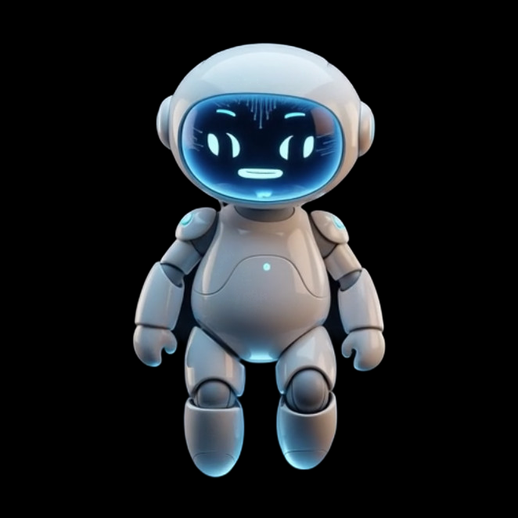Robot mignon futuriste 3D gratuit lumineux