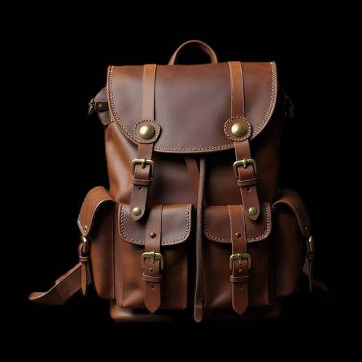 Sac à dos en cuir vintage