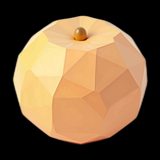Pomme 3D low poly stylisée