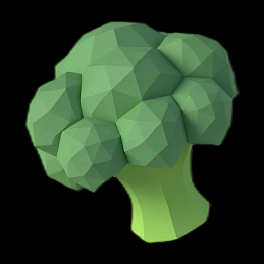 Brocoli stylisé en 3D