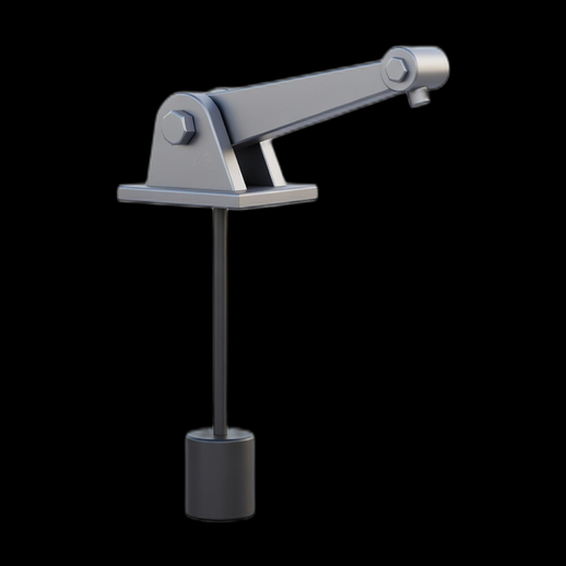 Levier mecanique industriel 3D gratuit realiste