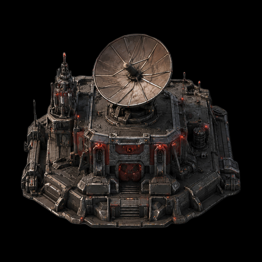 Station radar futuriste 3D gratuit base militaire