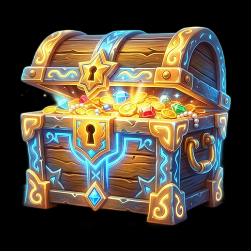 Coffre au tresor fantasy 3D gratuit lumineux