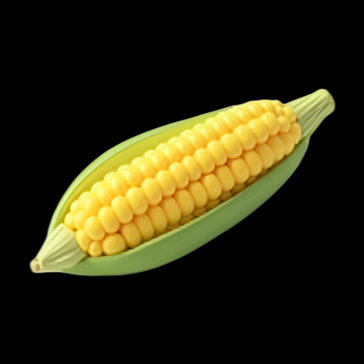 Épi de maïs 3D jaune - modele 3D gratuit