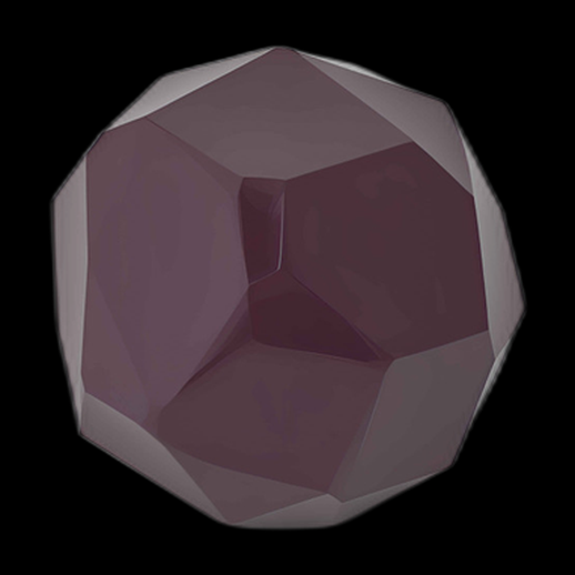 Grenat dodécaédrique 3D rendu