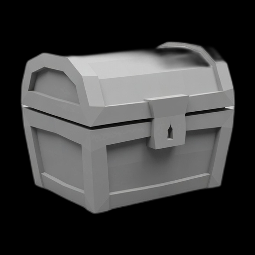 Coffre au tresor 3D gratuit low poly