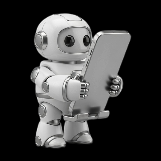 Robot mignon 3D gratuit avec tablette