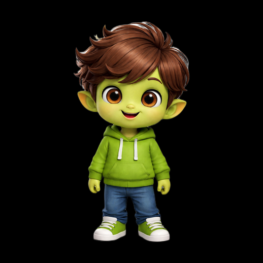 Personnage gobelin enfant 3D gratuit cartoon