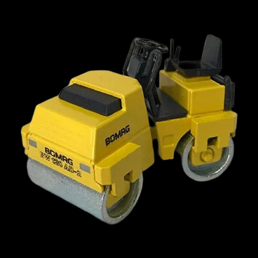 Rouleau compresseur chantier 3D gratuit jaune - modele 3D gratuit