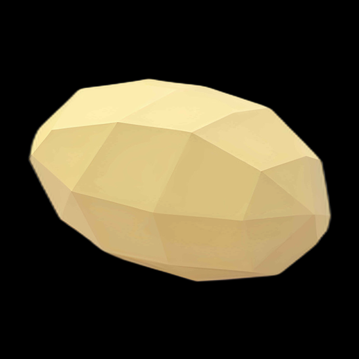 Pomme de terre 3D low-poly - modele 3D gratuit