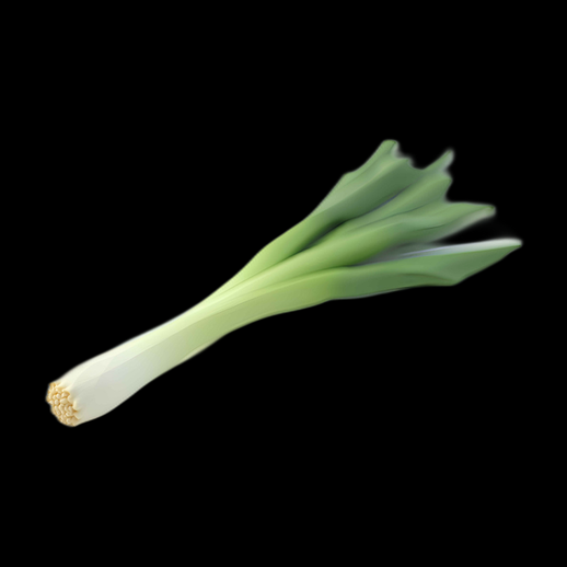 Asset 3D de Poireau