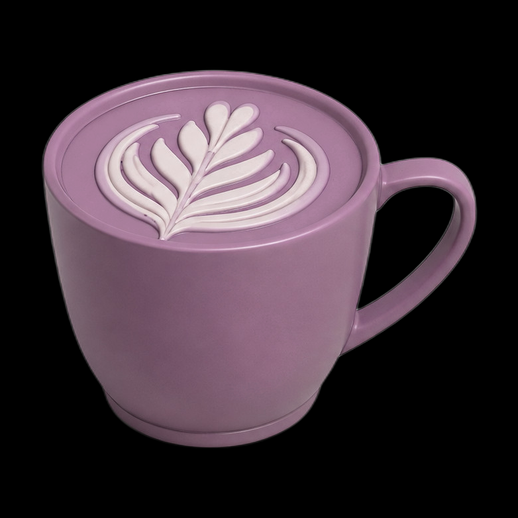 Tasse cafe latte 3D gratuit avec latte art