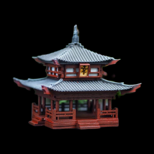 Temple japonais pagode 3D gratuit traditionnel - modele 3D gratuit