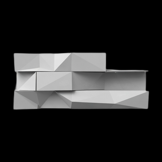Boites geometriques empilees 3D gratuit low poly