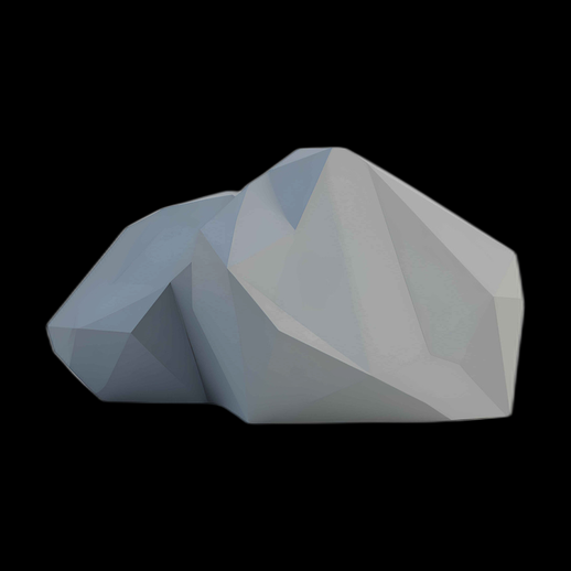 Modèle 3D de rocher polygonal