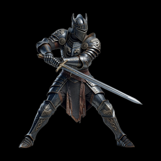 Chevalier medieval arme 3D gratuit realiste