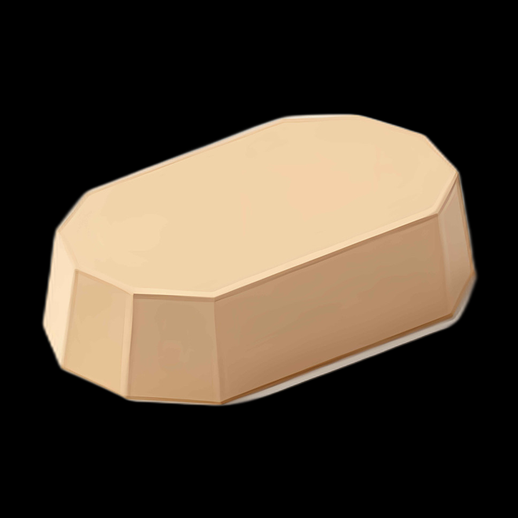 Savon rectangulaire beige, asset 3D