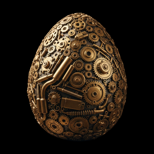 Oeuf Steampunk 3D