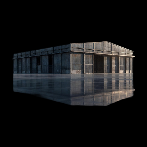 Batiment industriel 3D gratuit hangar metallique