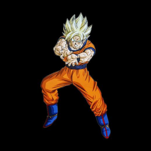 Guerrier anime 3D gratuit cheveux blonds combat