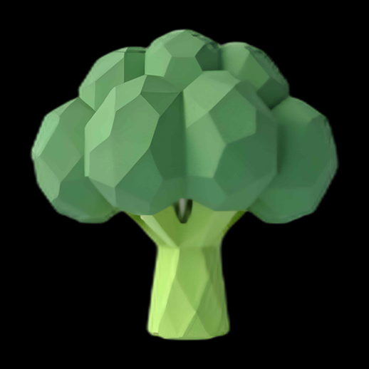 Brocoli 3D Low Poly Vert