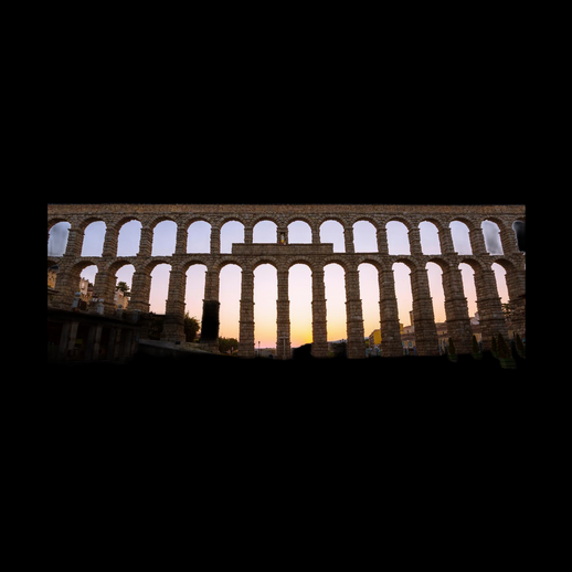 Aqueduc romain 3D gratuit en pierre antique
