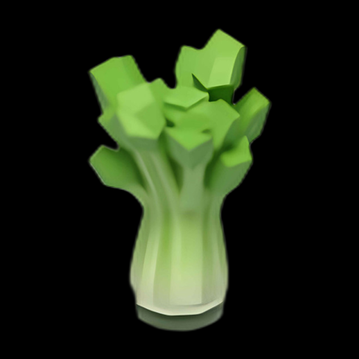 Céleri low poly 3D