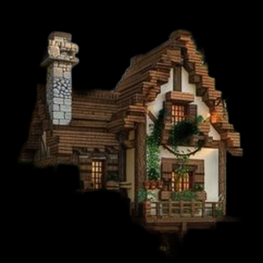 Maison cottage 3D gratuit style rustique bois