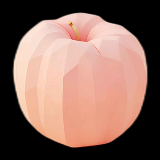 Pêche 3D low poly rose
