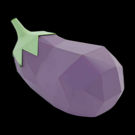 Aubergine 3D basse résolution