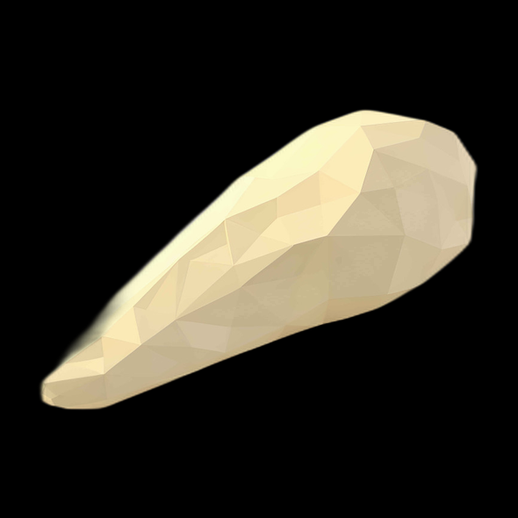 Dent humaine 3D low poly