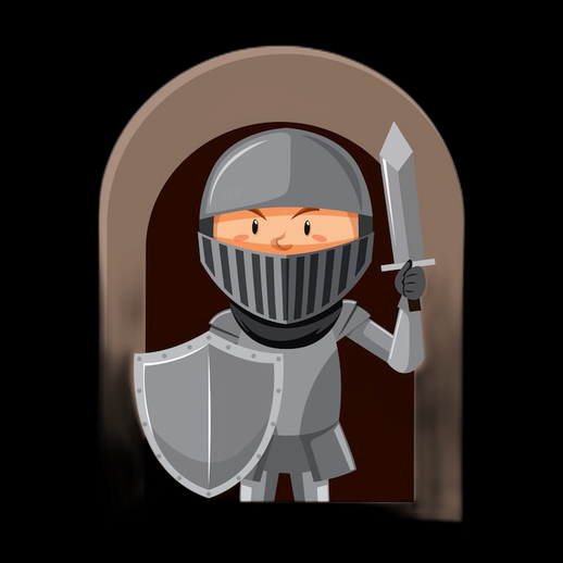 Chevalier cartoon 3D gratuit avec epee bouclier