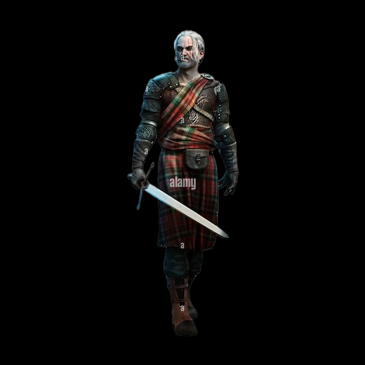 Guerrier medieval ecossais 3D gratuit avec epee