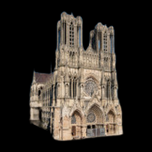Cathedrale gothique Notre Dame modele 3D gratuit - modele 3D gratuit